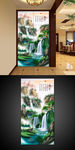 迎客松 玄关 油画