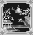 山水灰度图