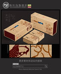 牛皮纸茶礼盒包装设计 平面图