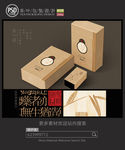 牛皮纸茶叶包装设计 平面图