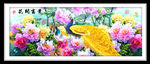 花开富贵孔雀 装饰画