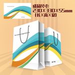 时尚简洁线条手提袋展开图PSD
