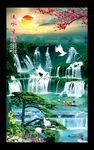山水瀑布