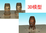 酒桶3D模型