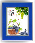 新鲜葡萄水果餐厅装饰画