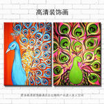 孔雀无框画
