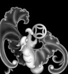 蝙蝠角花灰度图