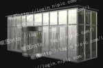 白钢雨棚旋转门效果图