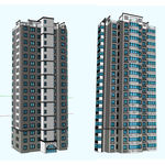 中式居住区高层建筑草图大师模型