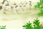 中国风景背景墙