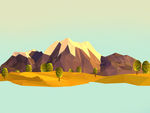 山峰low poly