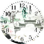 钟面  国民风格 工艺绘画