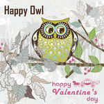 卡通猫头鹰装饰画