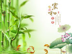 家和富贵竹子荷花