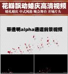 婚礼开场玫瑰花瓣透明通道视频