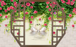 木框花墙
