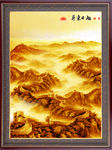 金色油画长城