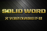 金色金属效果3D立体字