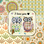 卡通猫头鹰装饰画