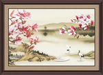 国画花鸟 玉兰花