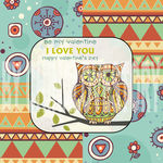 卡通猫头鹰装饰画