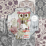 卡通猫头鹰装饰画