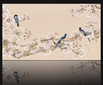 电视机背景 国画