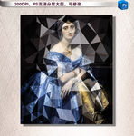 复古水晶名画图片