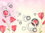 3D圆圈百合花