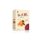 红豆饼包装盒平面展开图
