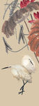 中国风国画荷叶白鹭装饰图案
