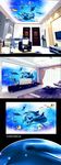 温馨海豚壁画