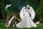 梦幻白衣天使美丽女神写真模版