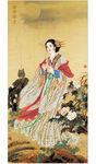 貂蝉拜月 古代美女 人物钻石画