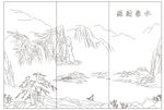 水聚财源 艺术玻璃雕刻图