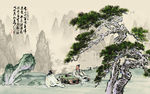 水墨山水电视背景