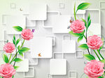 3D玫瑰花