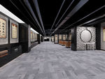 酒店走廊3d模型及最终渲染成图
