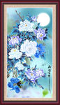无框画牡丹