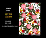 手绘玫瑰面具图案