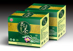 高档荷叶茶包装盒平面展开图