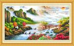 油画山水风景