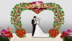 创意心形花艺婚礼婚庆造型门头