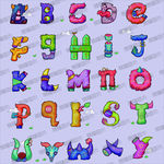 26个英文字母矢量素材