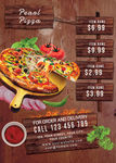 创意欧式PIZZA促销传单海报