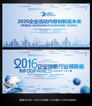 企业展板背景商务展板科技背景