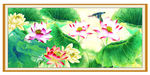 荷花装饰画