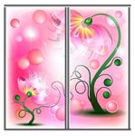 花卉移门