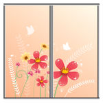 花卉移门