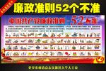 廉政准则52不准